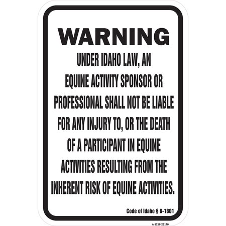 SIGNMISSION Safety Sign, 12 in Height, Aluminum, 18 in Length, 25170 A-1218-25170